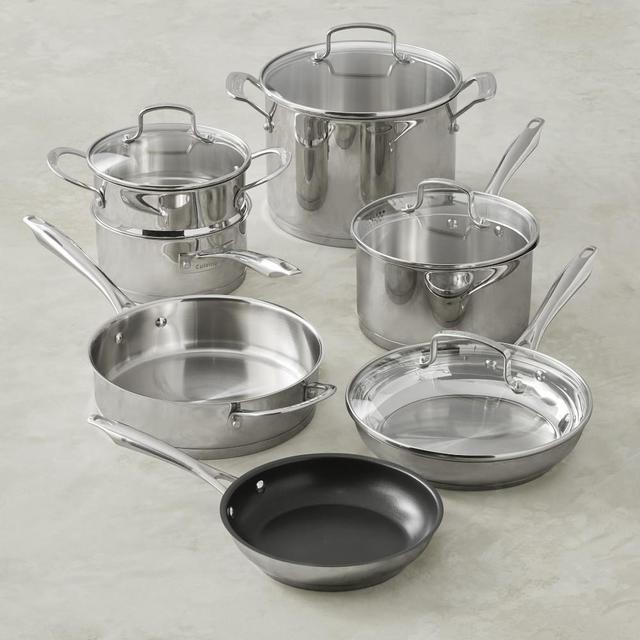 Cuisinart Professional Series Stainless-Steel 11-Piece Cookware Set