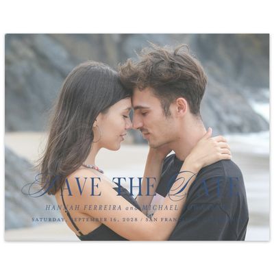 Dark Cobalt, Blue Wedding Digital Save the Date - Jalen Photo