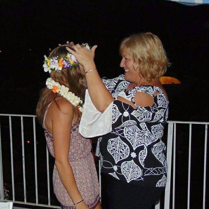 Tradition of the Lei and Haku after an Engagement!