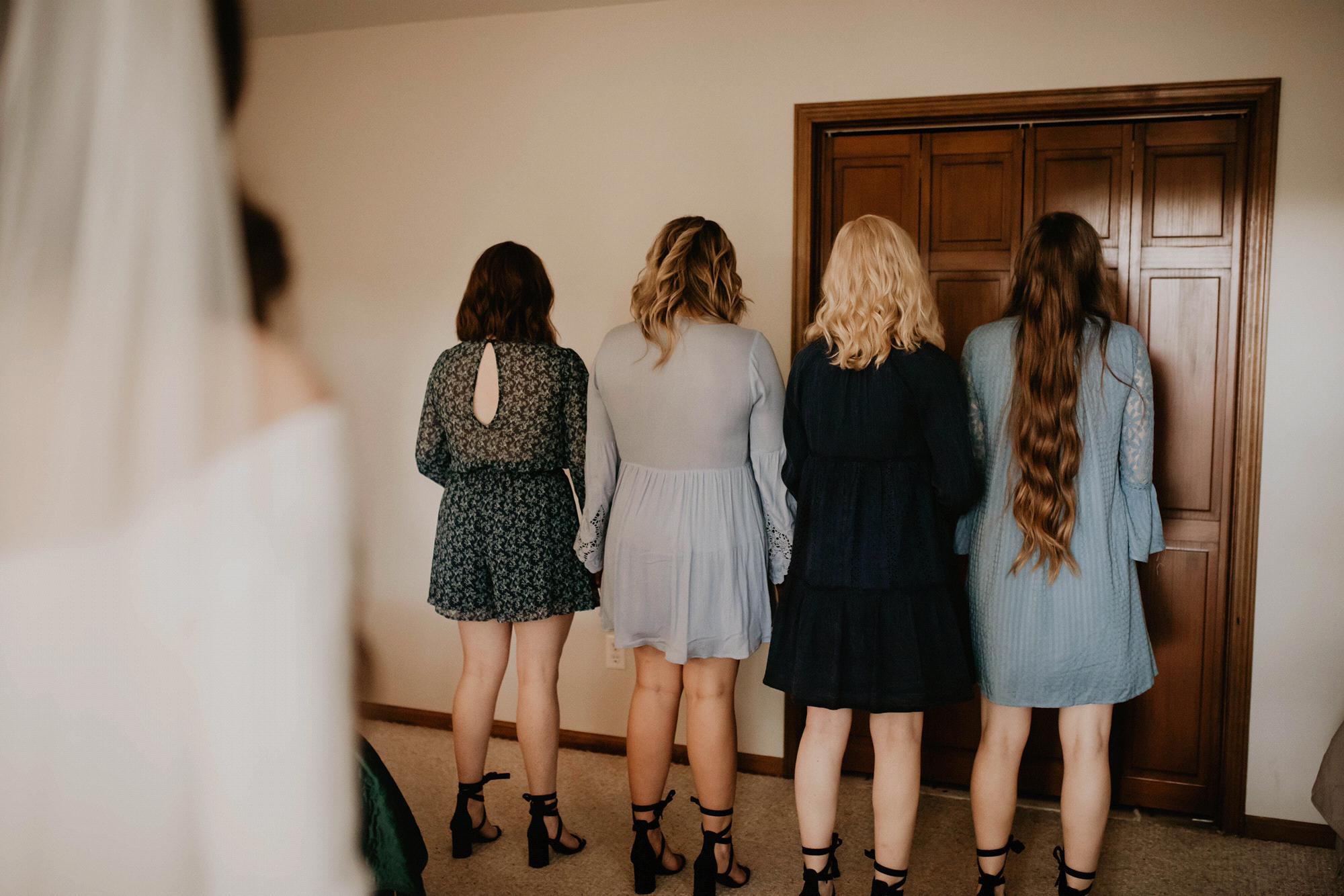 First look with the bridesmaids!