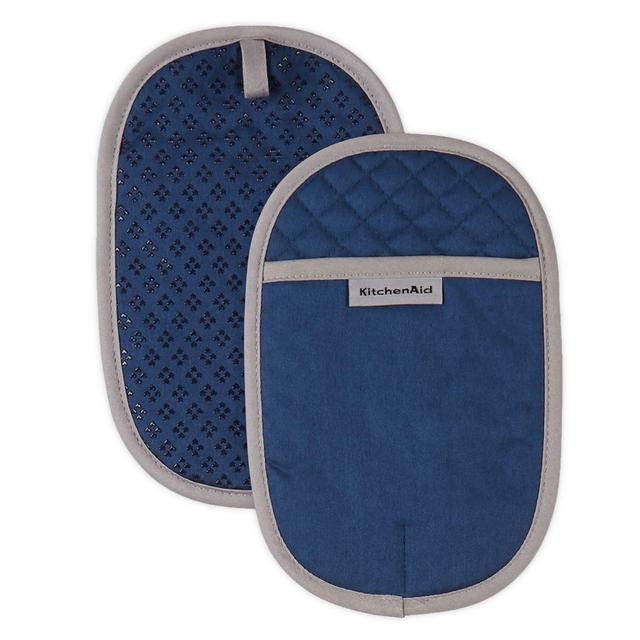 KitchenAid® Asteroid Diamond Pot Holders in Blue (Set of 2)