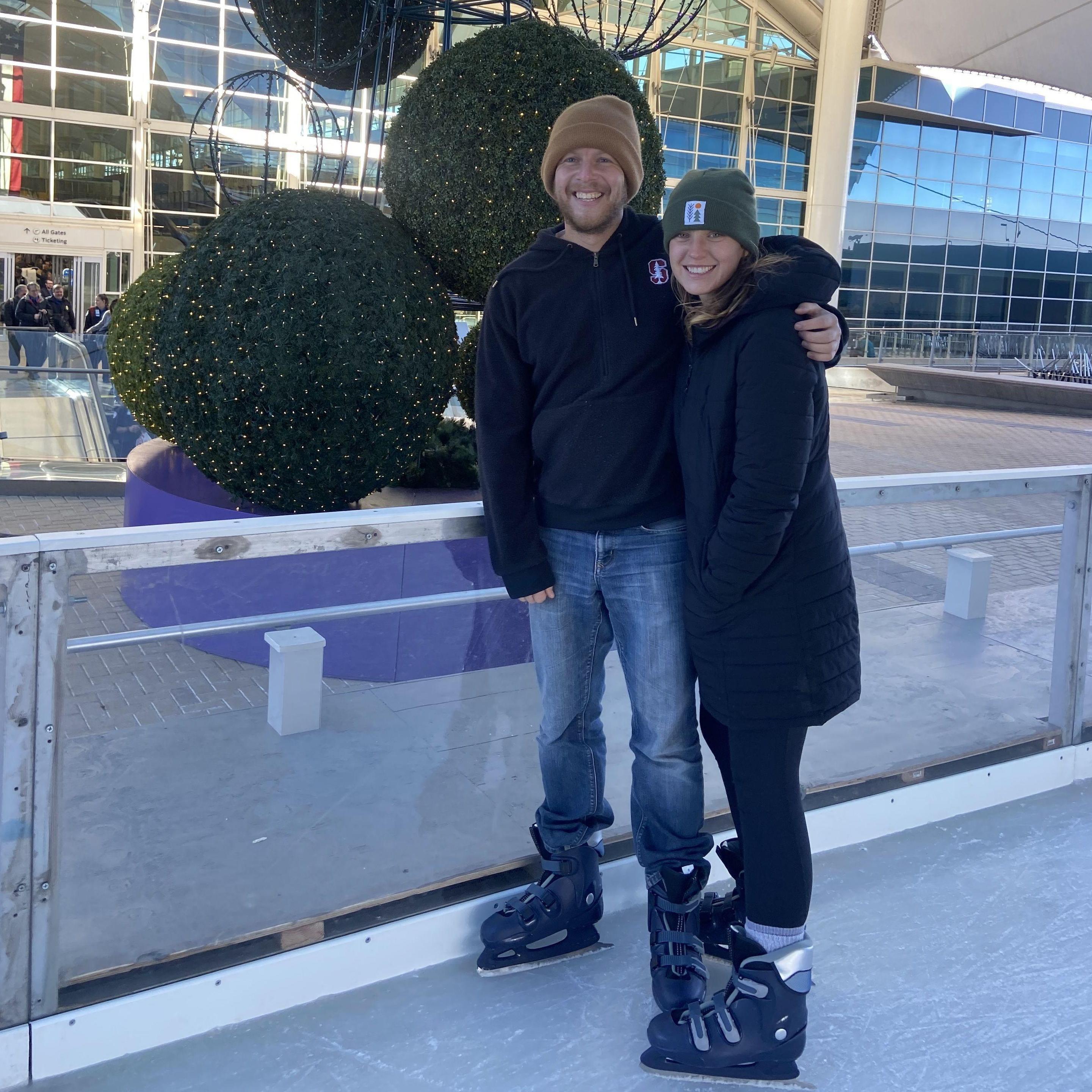 Ice Skating at the Denver airport (December 2022)