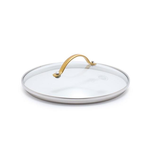 GreenPan Reserve 8" Tempered Glass Lid for Pots and Pans Cookware, Gold-Tone Handle with Matte Finish, Dishwasher and Oven Safe