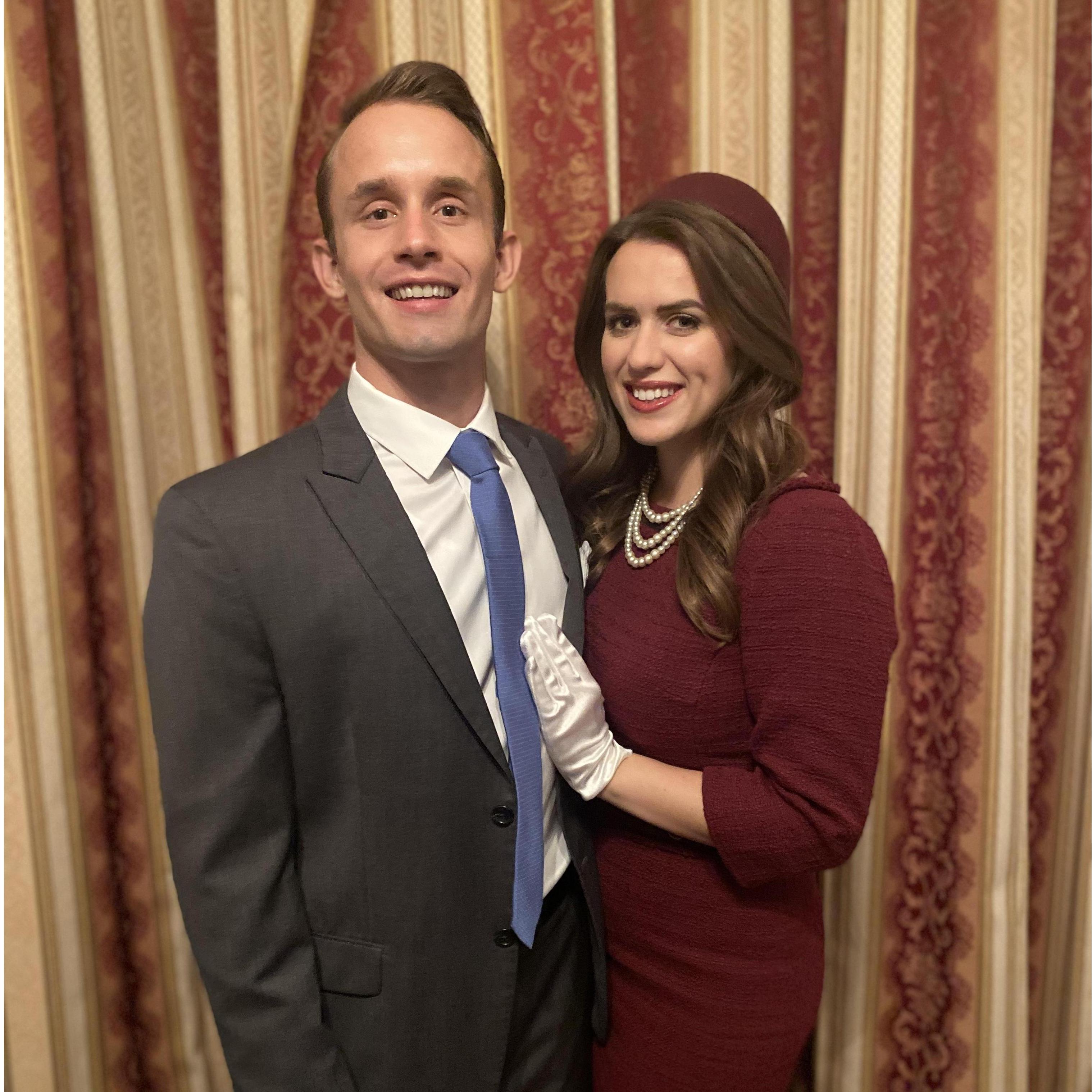 JFK & Jackie at a Halloween House