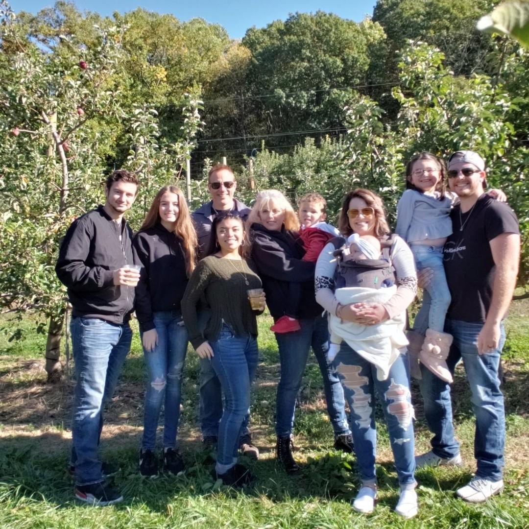 Family apple picking, October 2020