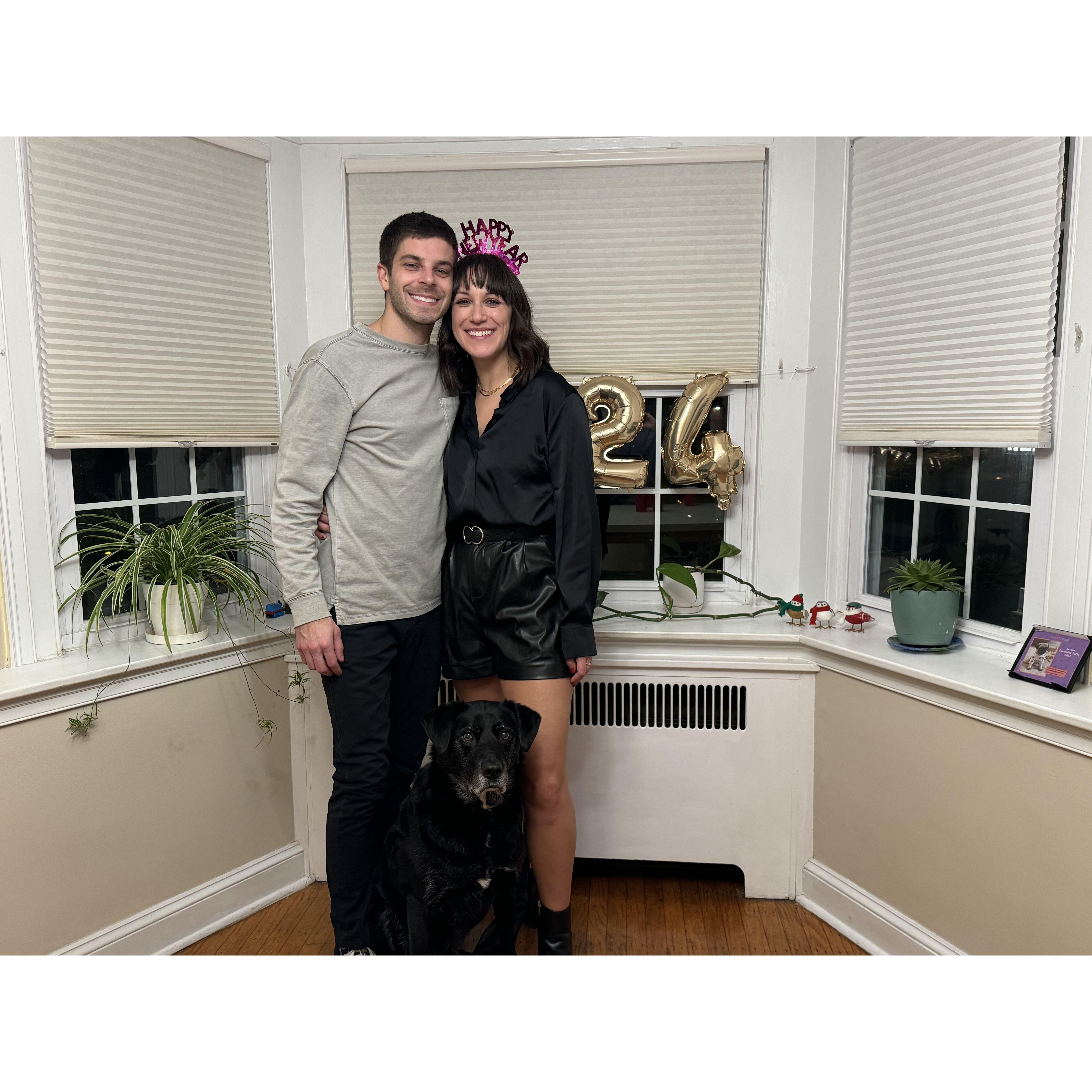 NYE 2024 with our best boy, Easton!