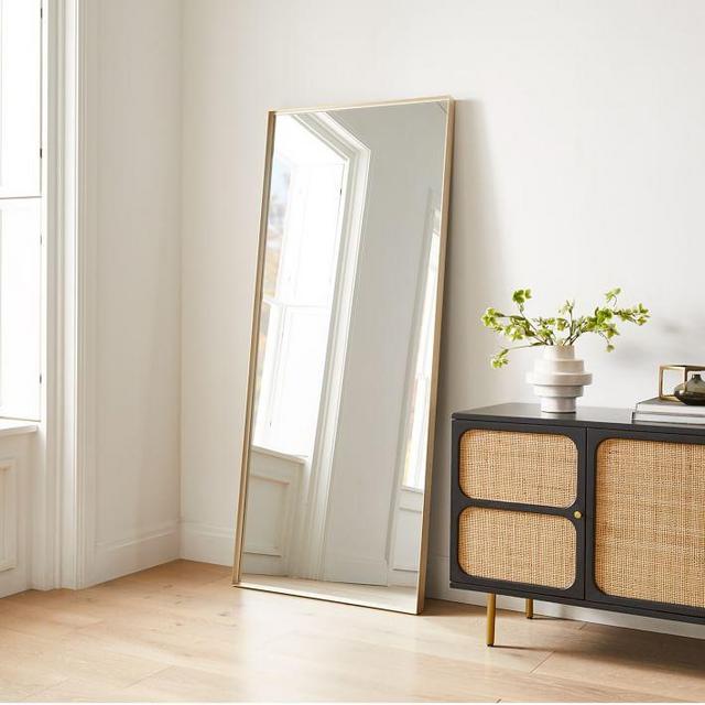 Deep Frame Metal Floor Mirror - 30"W x 72"H