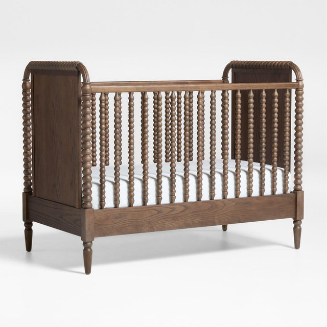 Jenny Lind Heirloom Deep Brown Wood Convertible Crib