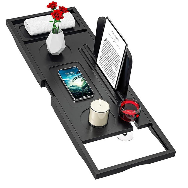 Premium Bathtub Caddy Tray - Bath Tray - Bath Tub Tray Table for Bathtub - Bath Caddy Tray for Bathtub, Expandable Size, Fits Most Bath Tubs