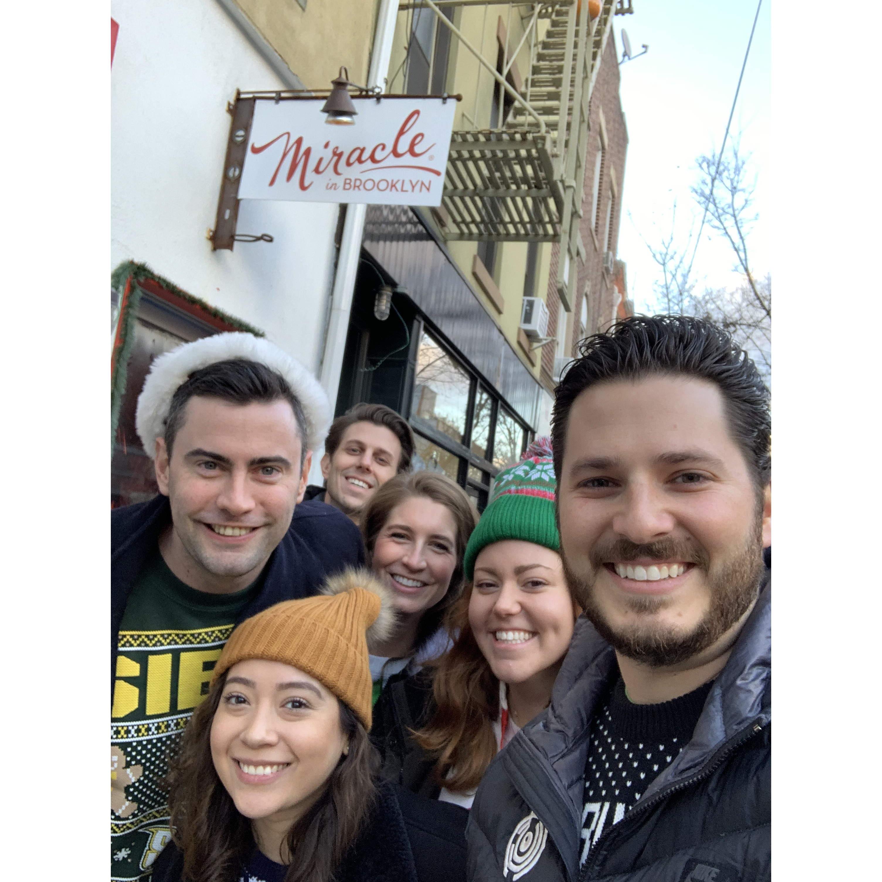 December 2018: Christmas Bar Crawl with friends
Patrick, Shirley, Dylan, Lauren, Alexa & Ryan