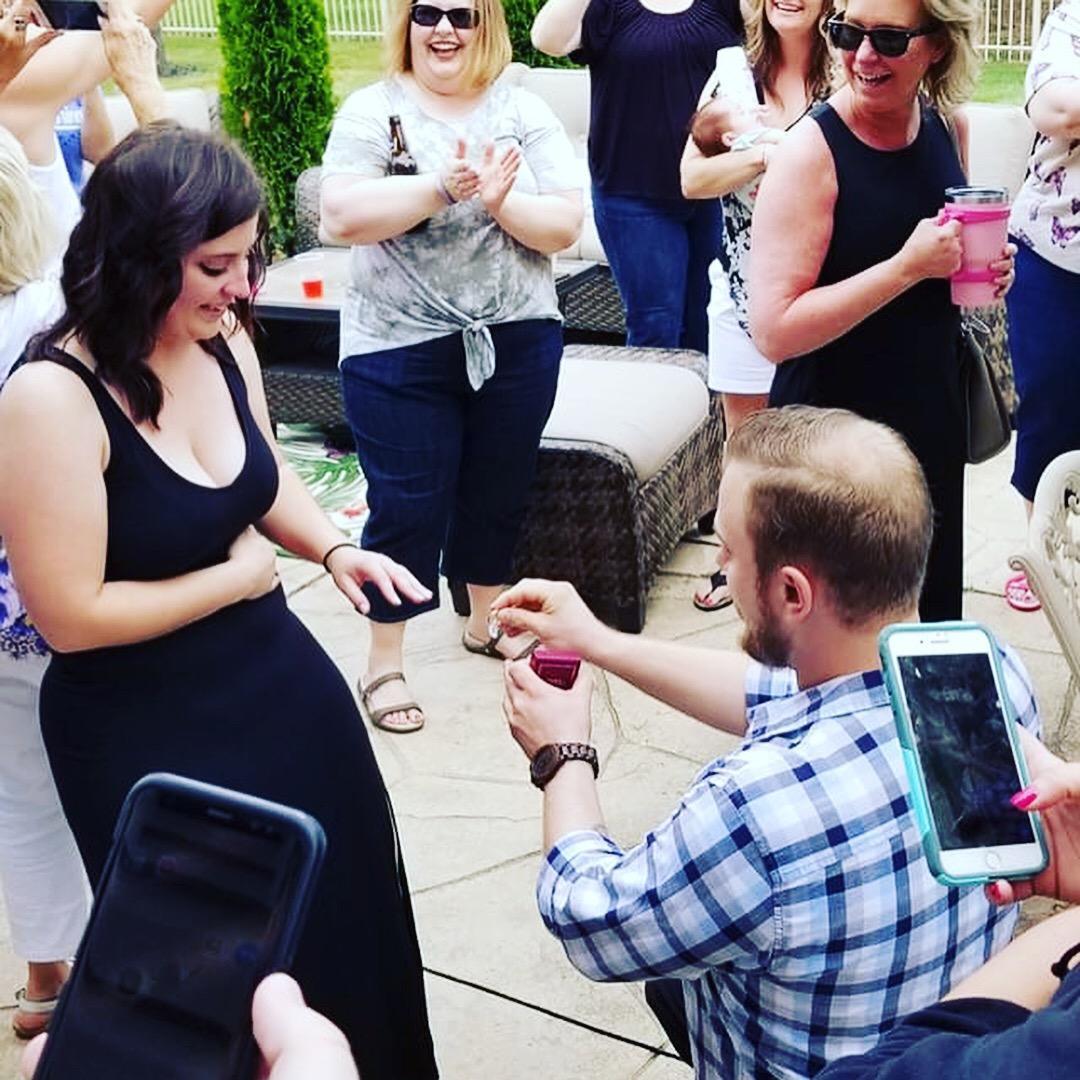 The day he popped the question!