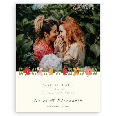 Light Butter, Yellow Wedding Digital Save the Date - Terra Photo