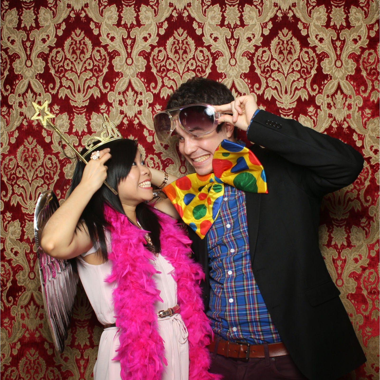 Us in the photo booth at our friends Will and Chris' wedding. A sign of things to come!