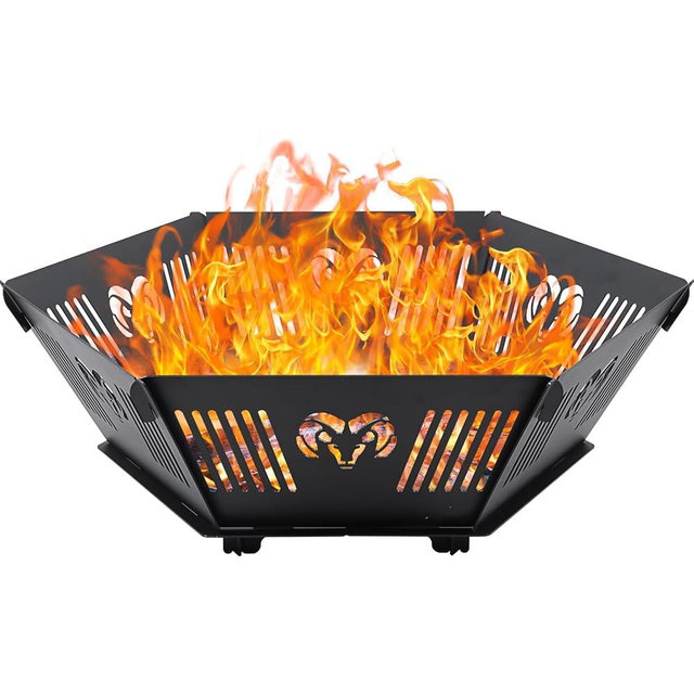 Portable Plug Fire Pit, 38.6" Collapsible Fire Pit for Outdoor Wood Burning with Carry Bag, Folding Fire Pit for BBQ, Camping, Travel, Picnic, Backyard, Patio