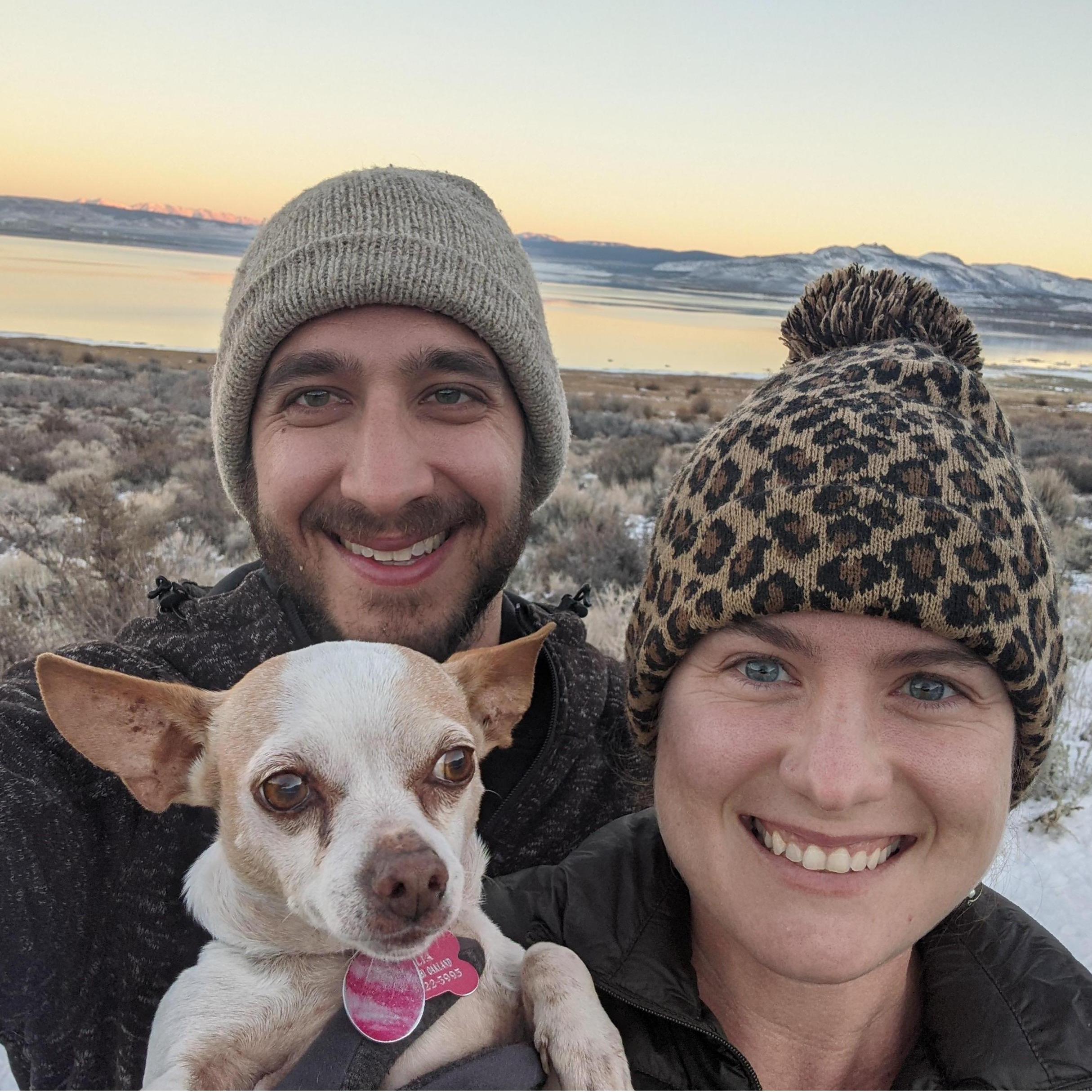 With our pup Amelia