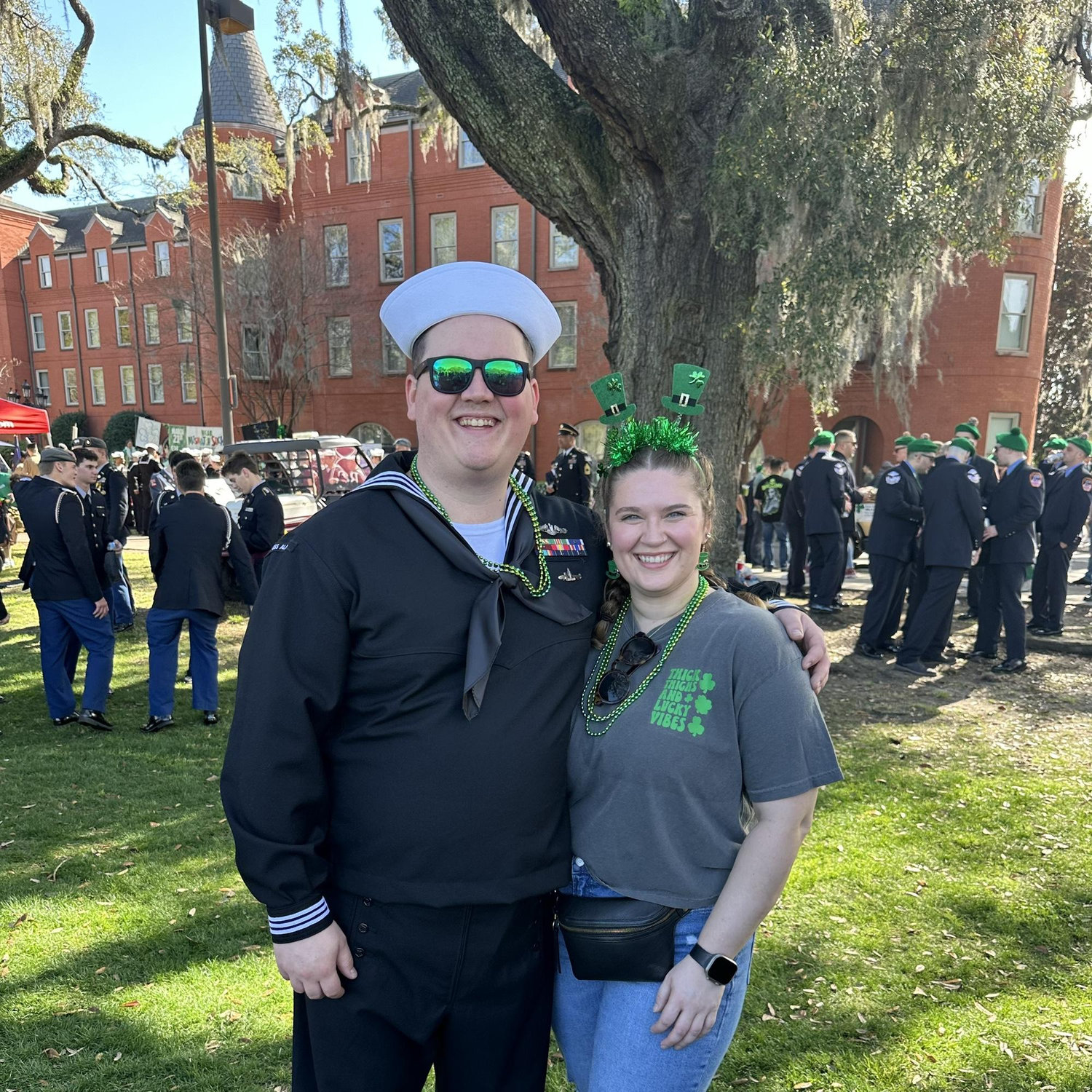 The St. Patrick’s Day parade in Savannah with Mike's shipmates! (2024)