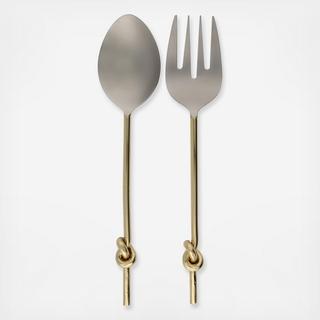 Old Hollywood Knot Salad Servers