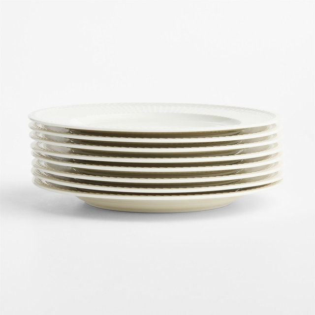 Cotswold Cream Porcelain Dinner Plates, Set of 8