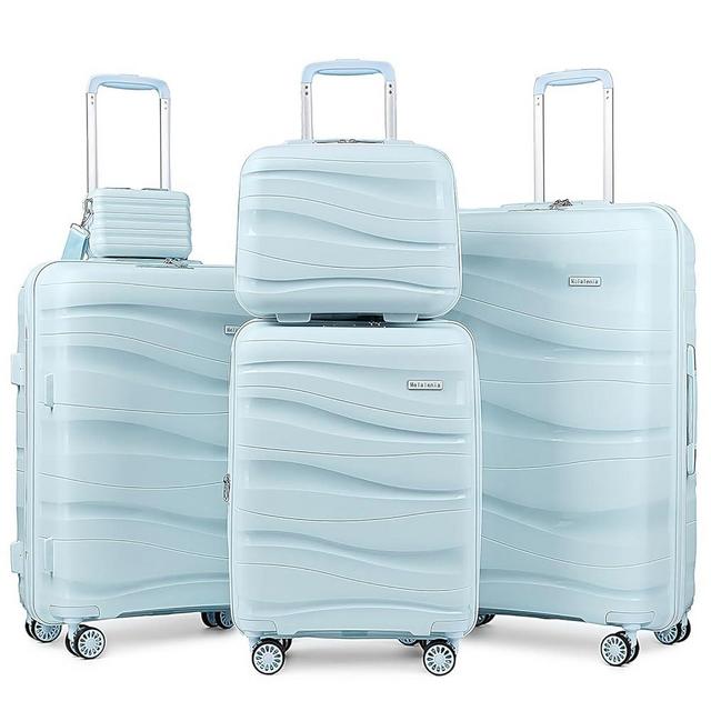 Melalenia Luggage Sets 3 Piece Expandable Suitcase Set, PP Hardshell Suitcase with Spinner Wheels,Lightweight Carry On Luggage with TSA Lock for Women