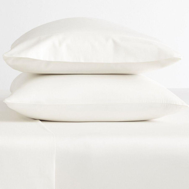 Essential Sateen Pillowcases, Classic Ivory, Standard, Set of 2