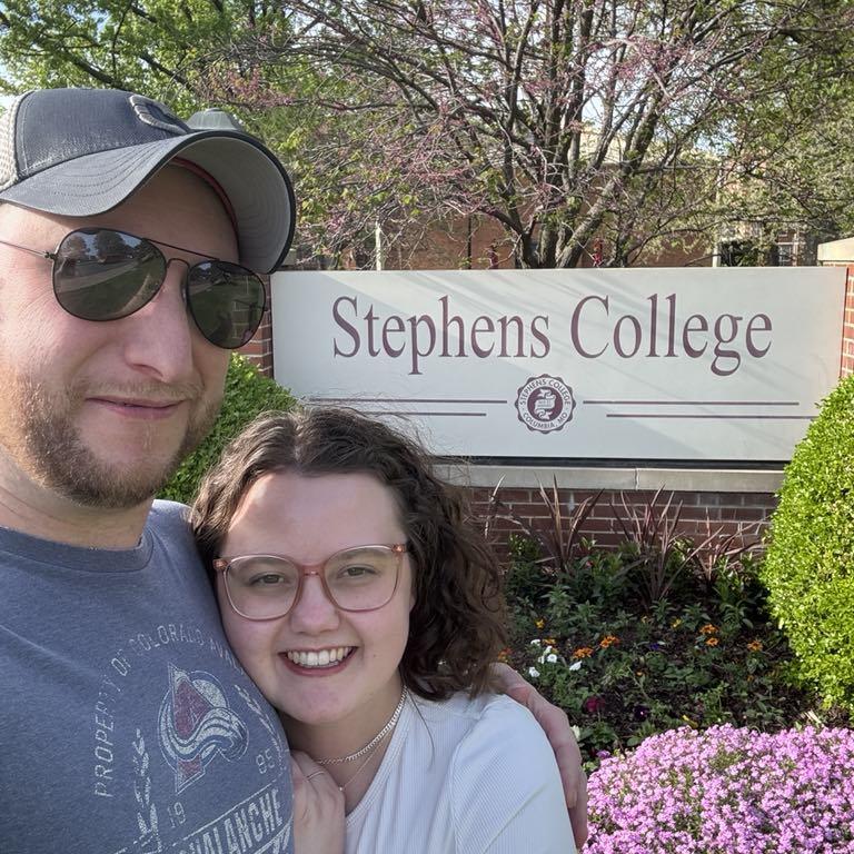 Kyle's 1st time visiting Stephens College, Amanda's college campus, in 2025!