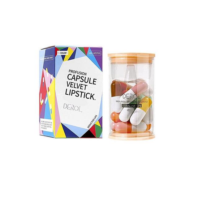 16 Pcs Mini Matte Lipstick Set,Cute Capsule SuperStay Matte Lipstick Waterproof Long Lasts, Velvet Matte Lipstick Set