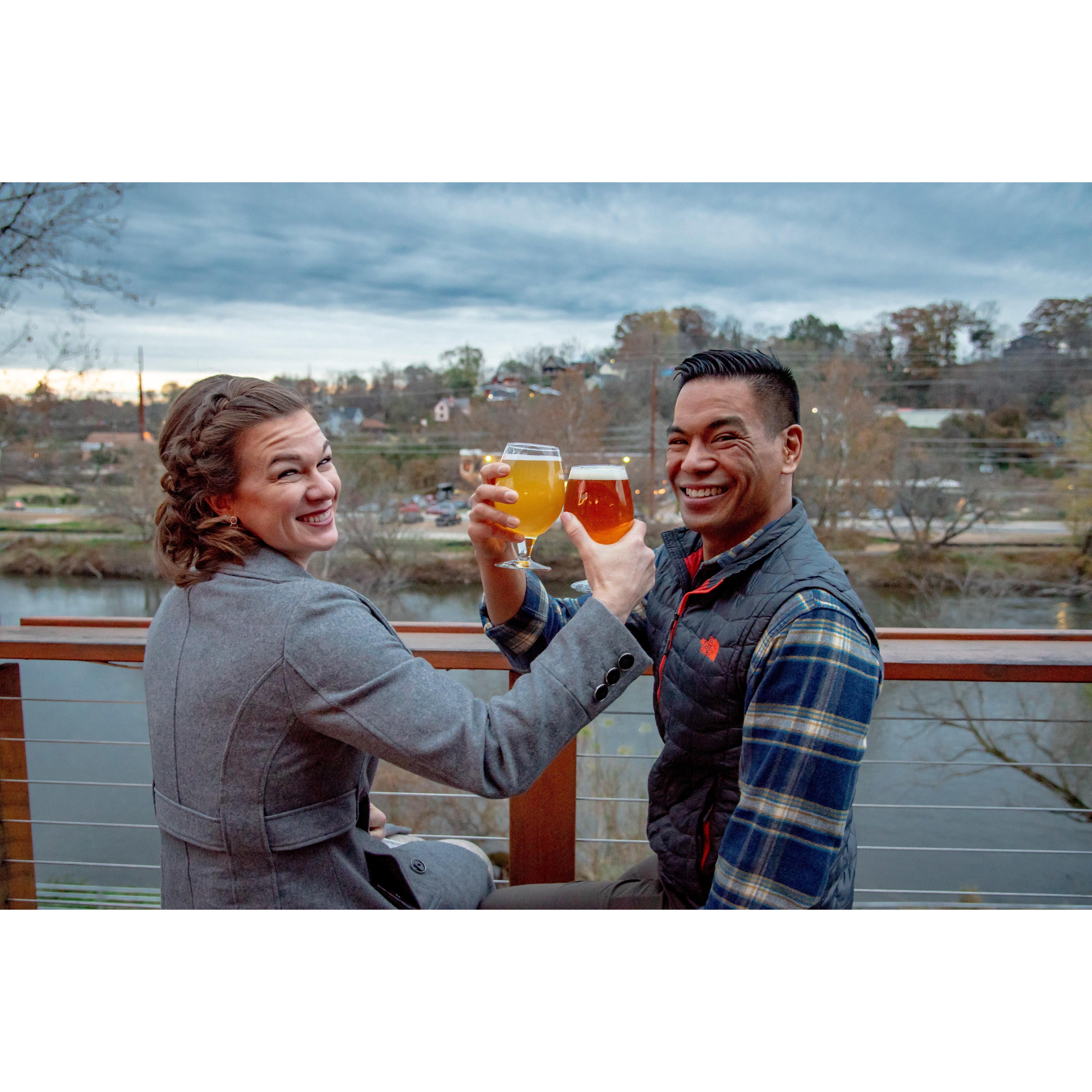 First beer post-ceremony!