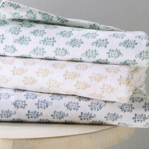 Block-Print Organic-Cotton Flannel Pillow Cases