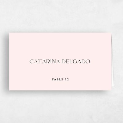 Lightest Blush, Pink Wedding Place Card - Hilltone