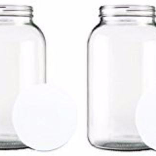 One gallon Wide Mouth Glass Jar with Lid-Set of 4