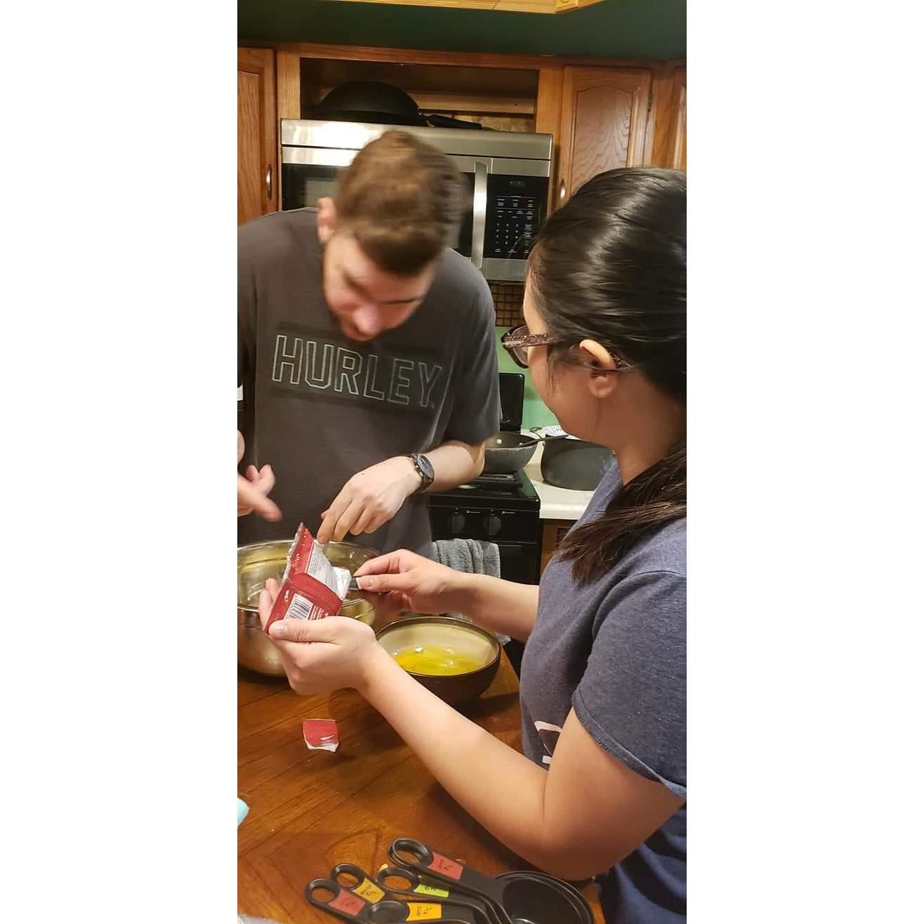 First time cooking together.
