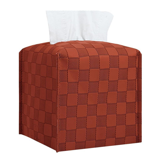 Tissue Box Cover, Tissue Box Holder Square, Tissue Holders Decorative Organizer for Home Decor, Tabletop and Car, 5"X5"X5" (Camel)