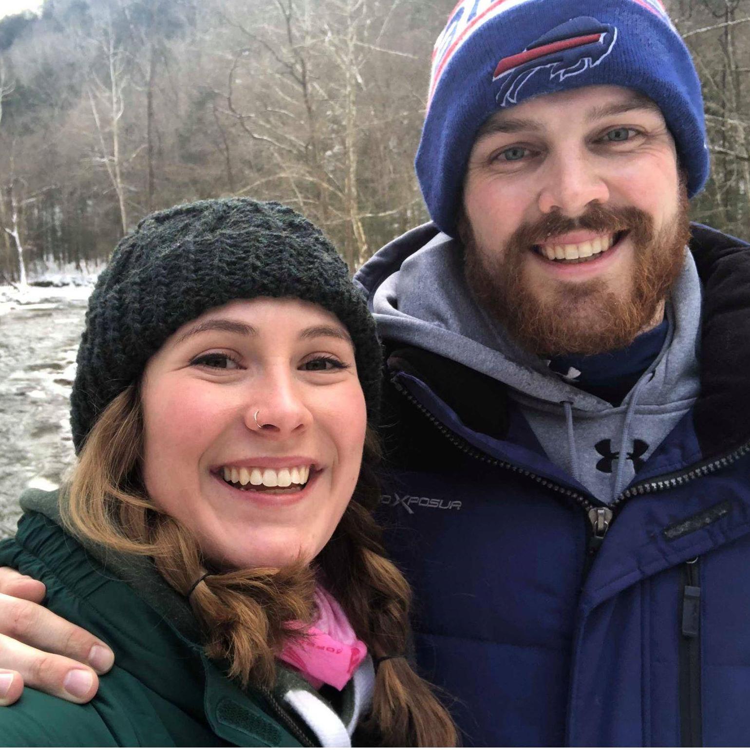 Same spot in Robert Treman State Park, 5 years later and shortly before he popped the question!