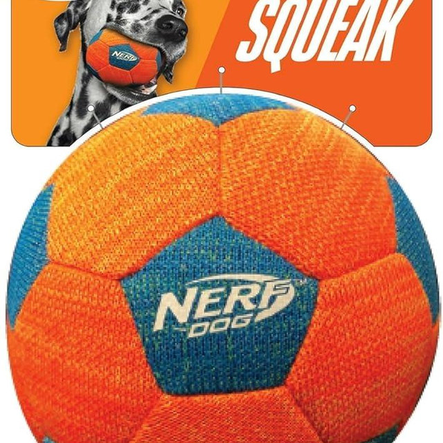 Dog X-Weave Squeak Soccer Ball for Large Dogs - Dog Quality: Trusted Durability and Design from A Leading Name in Pet Toys, Always Monitor Your Pet During Playtime