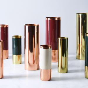 Copper and Brass Louise Vases