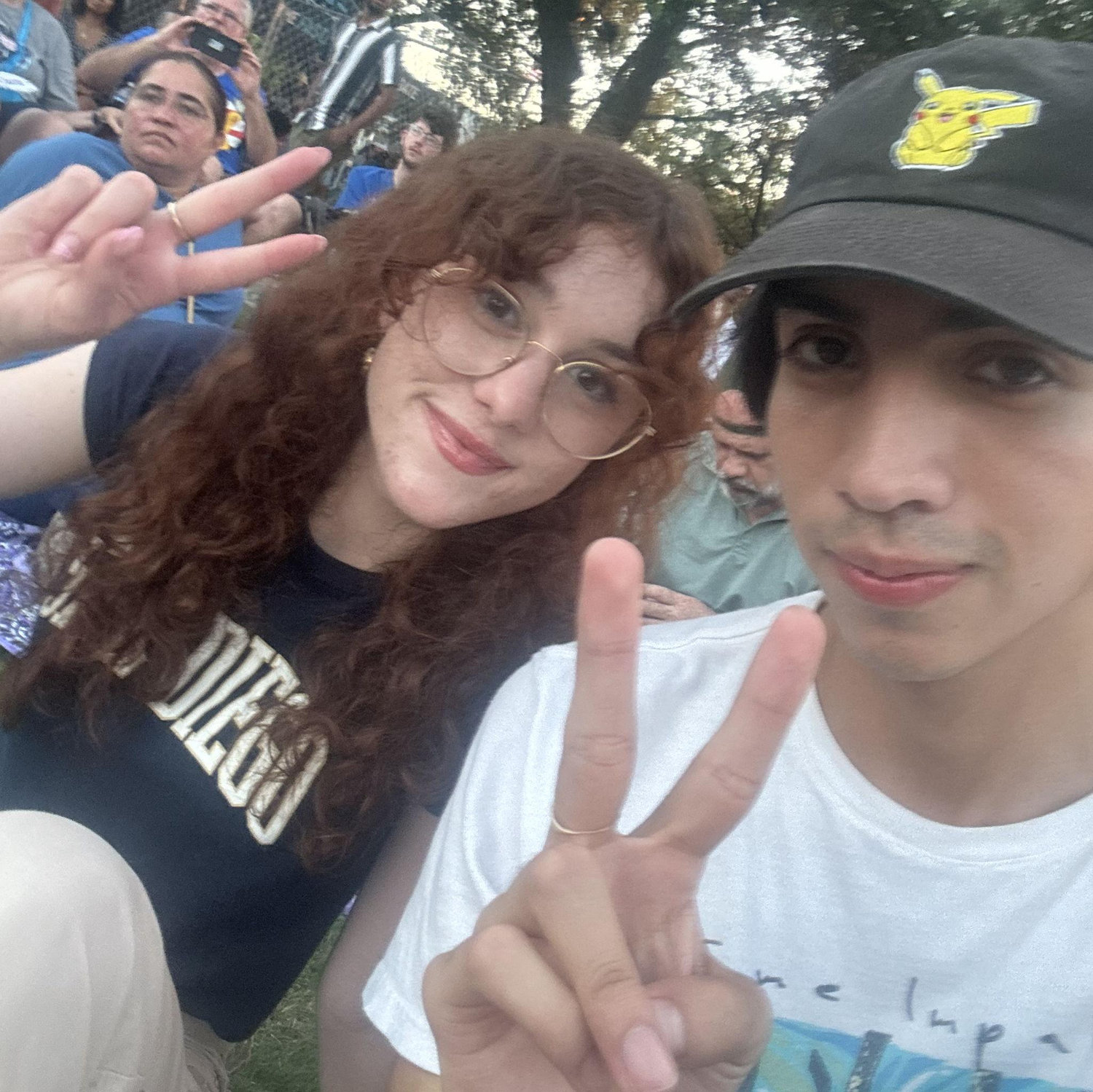 Our first date at Auditorium Shores on 4th of July