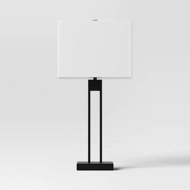 Window Pane Table Lamp with USB Black - Threshold™