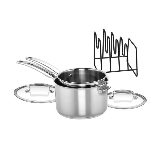 SmartNest® Stainless Steel 5 Piece Saucepan Set