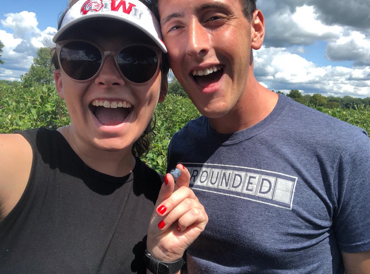 Picking blueberries!