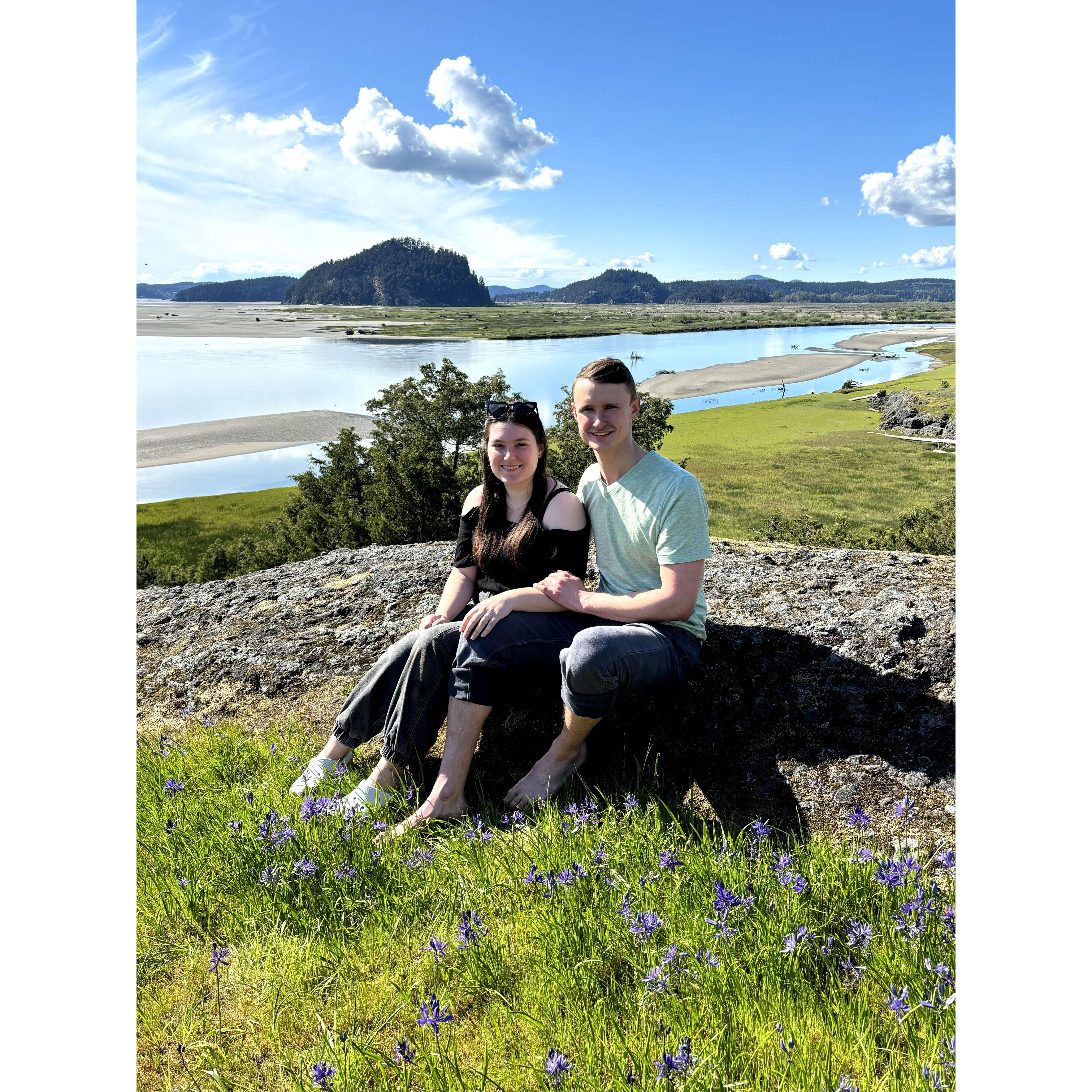 Right after we got engaged! Photo courtesy of Landon's mom, Lynn!