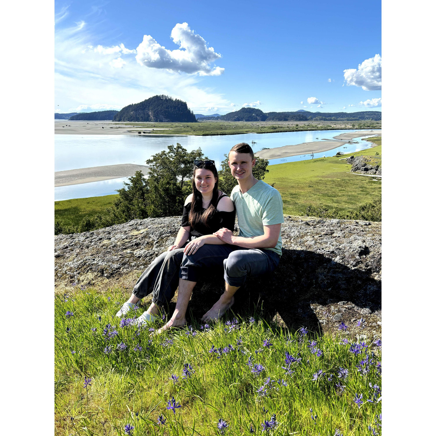 Right after we got engaged! Photo courtesy of Landon's mom, Lynn!