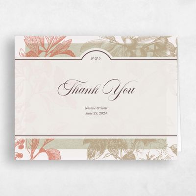 Coral, Pink Wedding Thank You - Ridgemoor Landscape