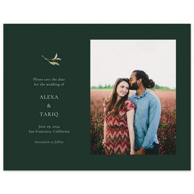 Green Elegant Wedding Digital Save the Date - Somerset Photo