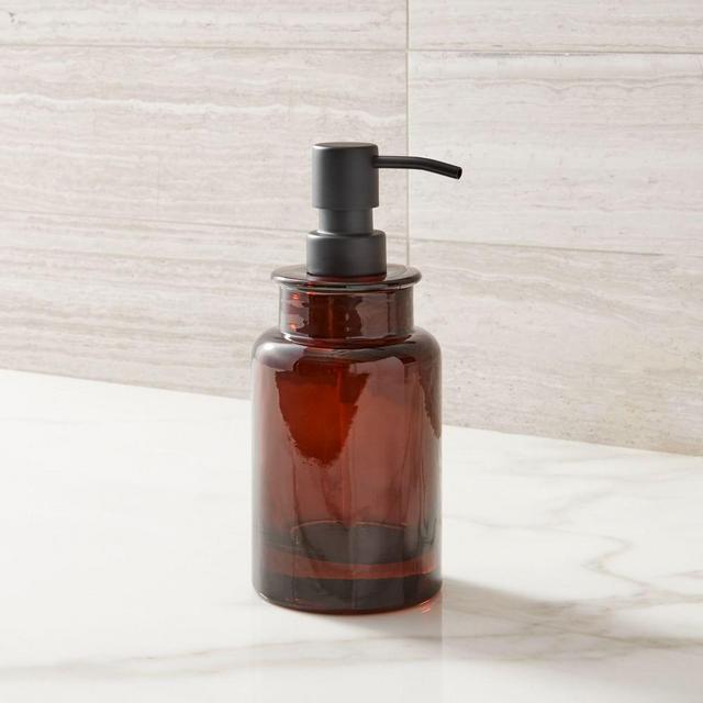 Apothecary Glass Soap Pump, Amber