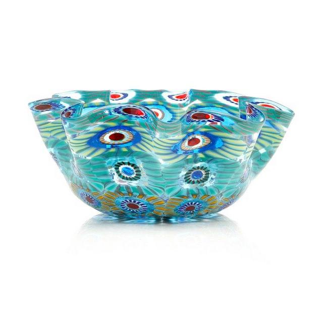 Formentello Murano Large Wave Glass Bowl