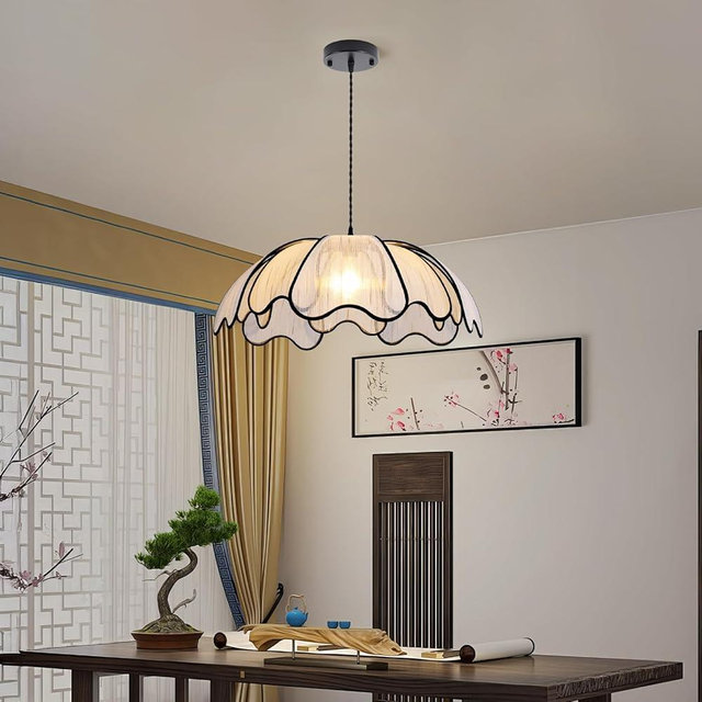 LZUHYSPG Boho Light Fixture, 24" Hand Woven Rattan Chandelier, Boho Chandelier with Brass Cat Hook for Dining Room, Living Room, Kitchen, Bedroom and Restaurant