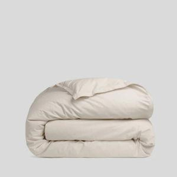 Percale Duvet Cover (Bone) - King / Bones