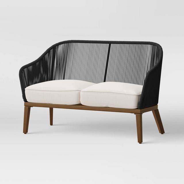 Purcell Light Wood Patio Loveseat - Project 62™