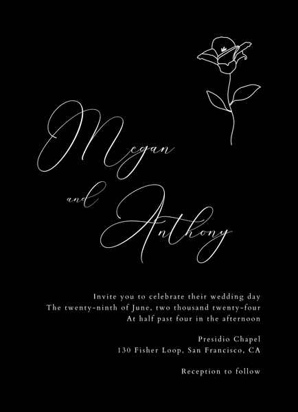 Belencito Classic | Black | Zola Wedding Invitations