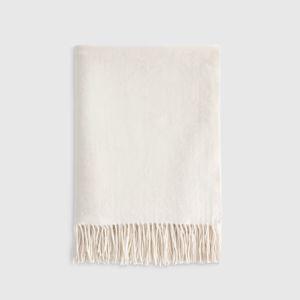 Mongolian Cashmere Throw - Ivory, 50x70